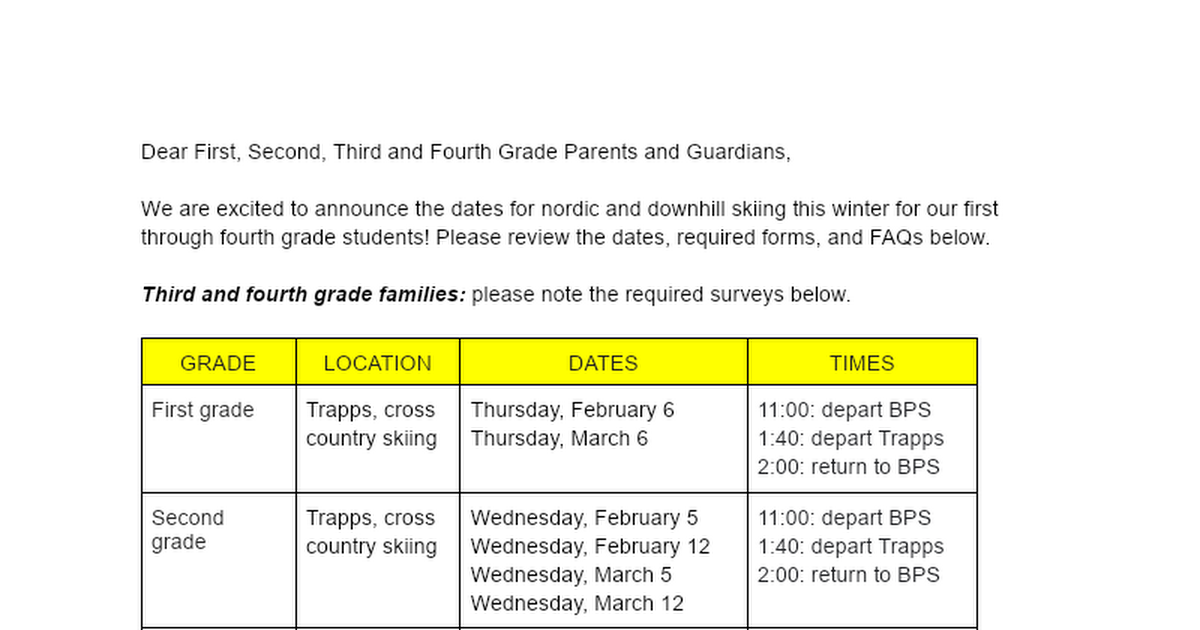 Ski Information 24-25