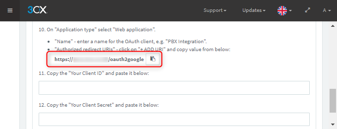 Setting Up OAuth: Obtain Your 3CX URI
