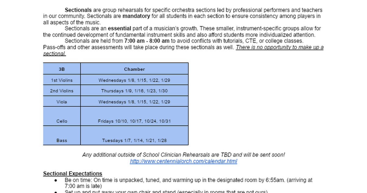 UIL and Sectional Information