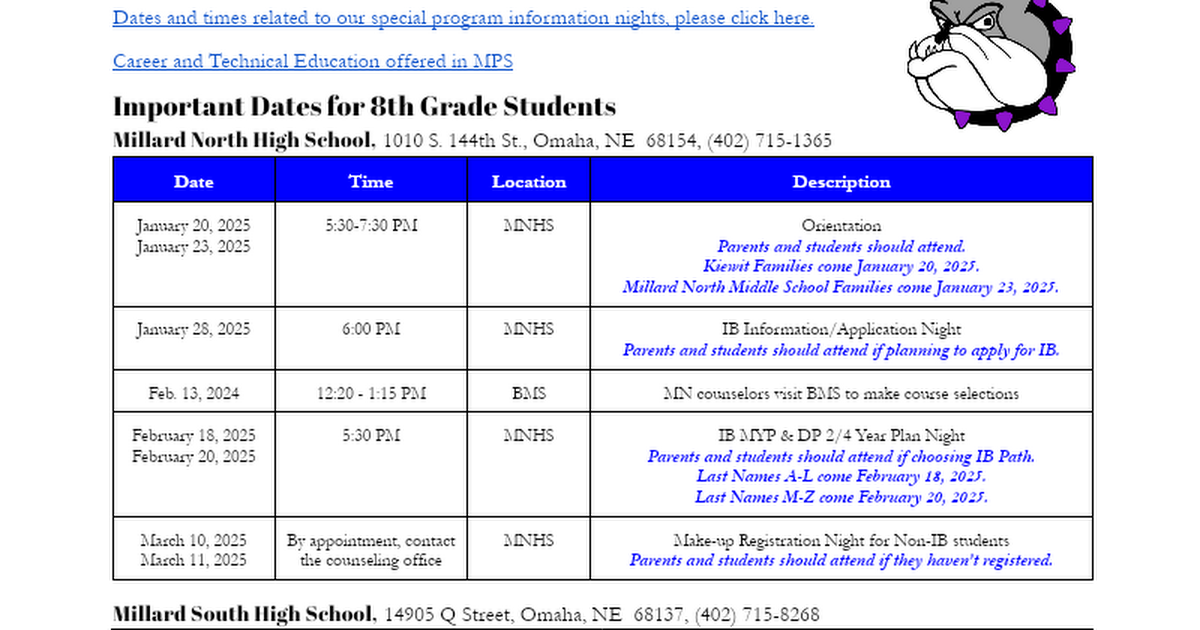 BMS Copy of High School Important for 8th Grade Students 2024-2025