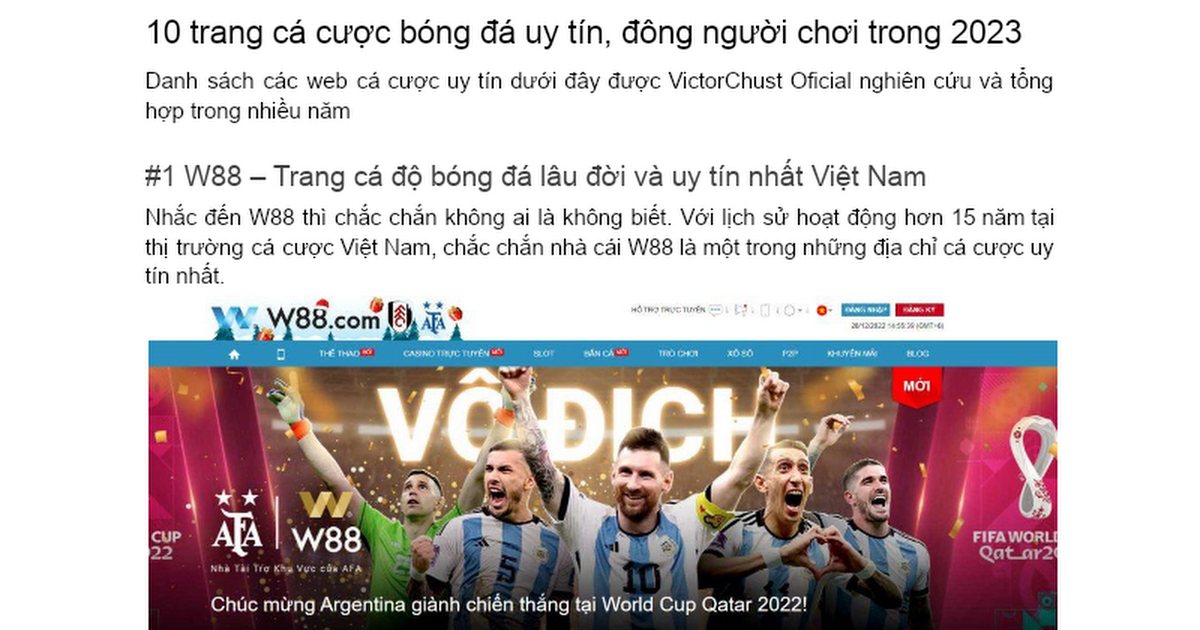 Trang cá độ VictorChustOficial