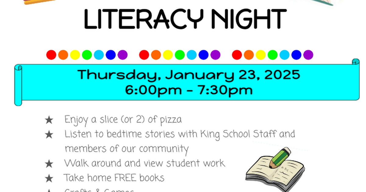 family literacy night flyer