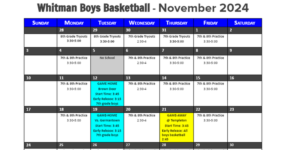 24-25 Boys Basketball Schedule