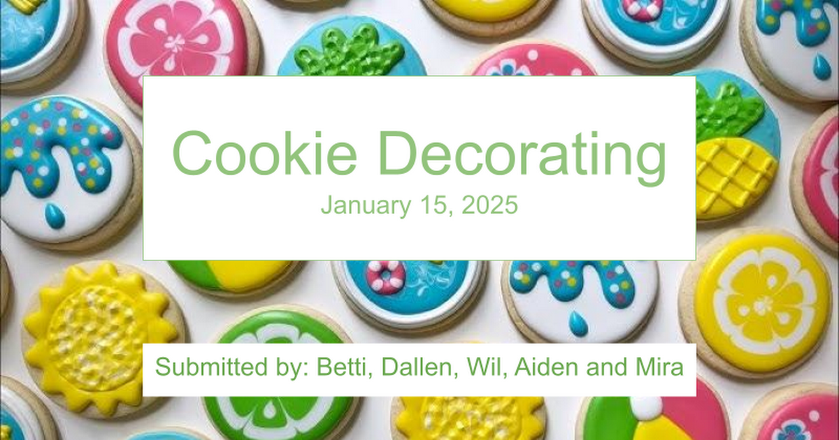 UK SHS Grant - Decorating Cookies