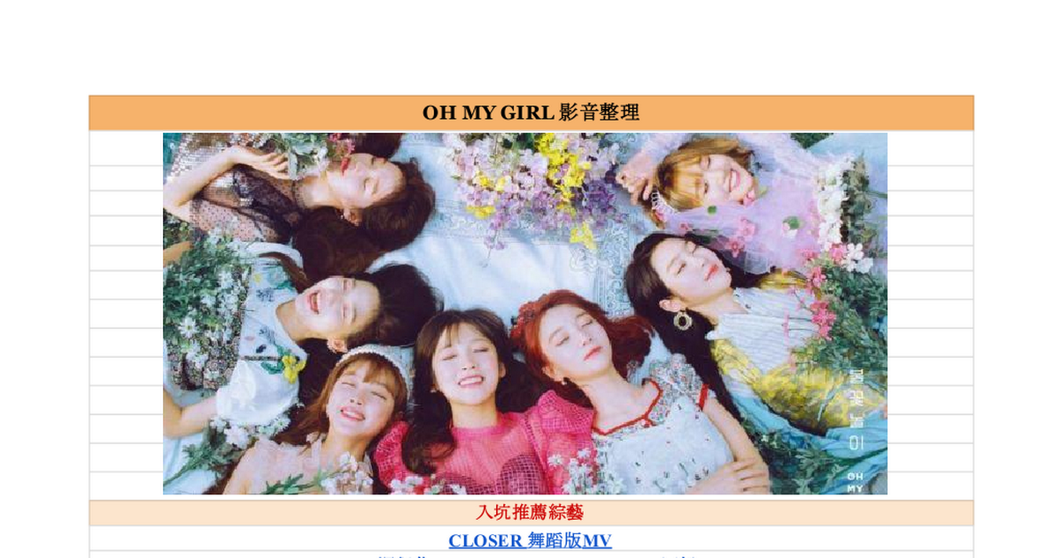 OH MY GIRL 影音整理