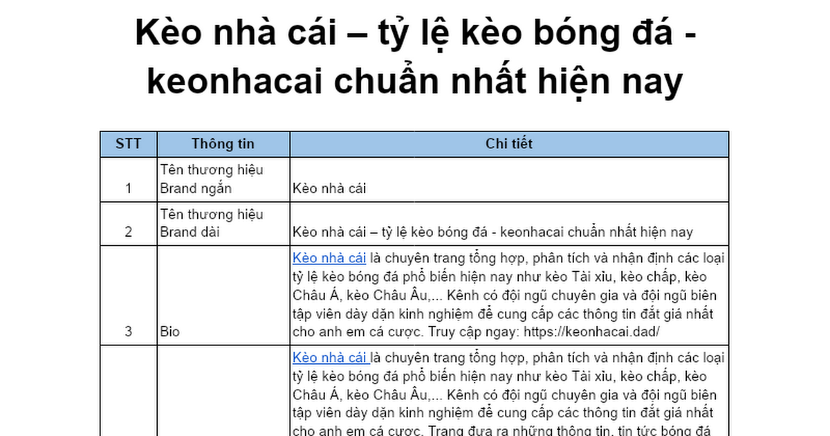 Kèo nhà cái – tỷ lệ kèo bóng đá - keonhacai chuẩn nhất hiện nay