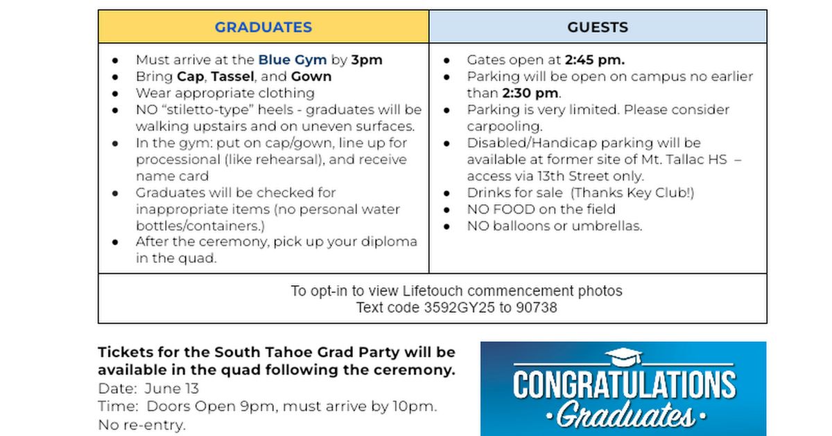 Class of 2025 Graduates and Families