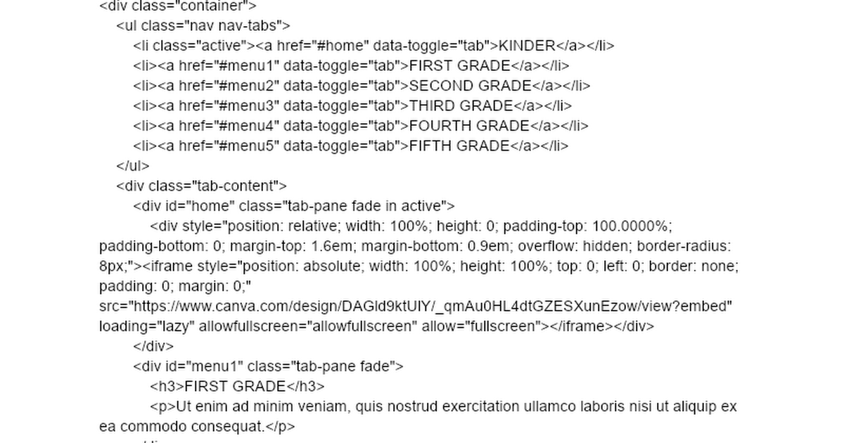 Toggable tabs