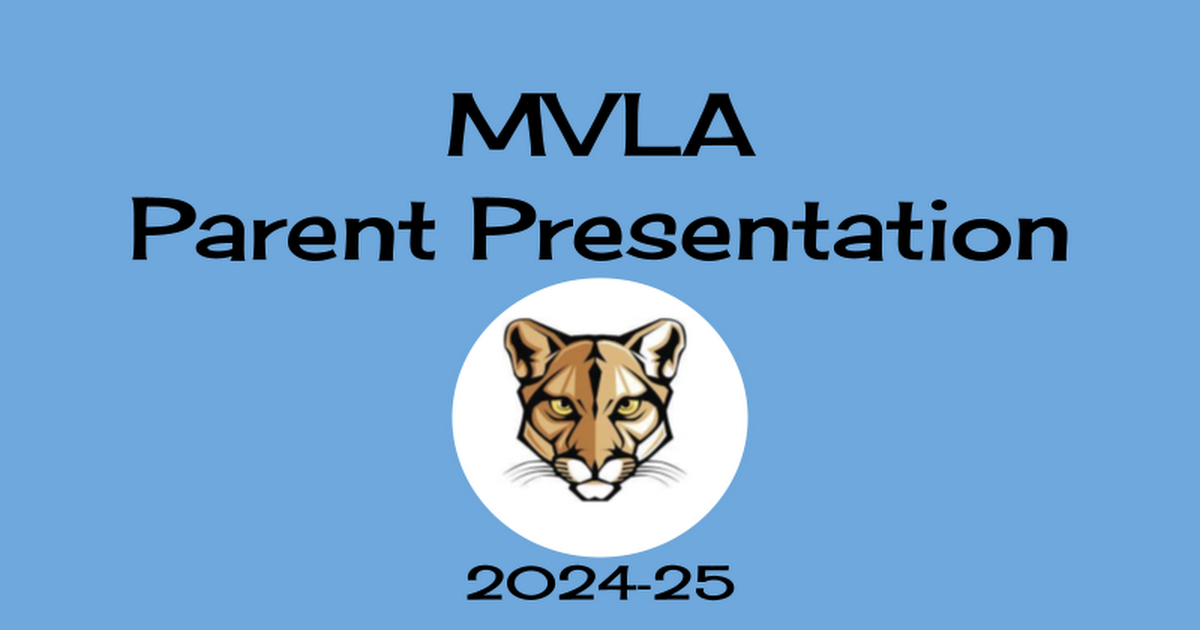 Back to School Presentation MVLA 24/25