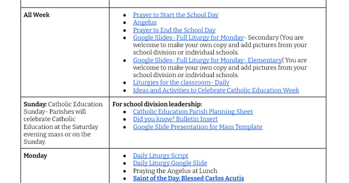 Catholic Education Week MASTER Template-Education