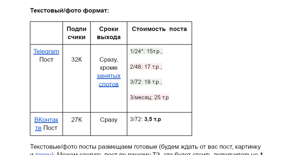 Ready go to ... https://docs.google.com/document/d/1igPQ9w6y3hypGZoK4eRq6_t9FrPIT8O2bmFjKN2fAnU/edit?usp=sharing [ 🟢Прайс на рекламу на площадках GrandExam]