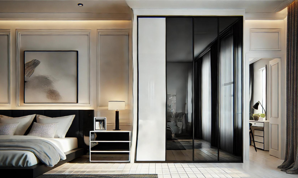 Contrasting Glossy Wardrobe Doors