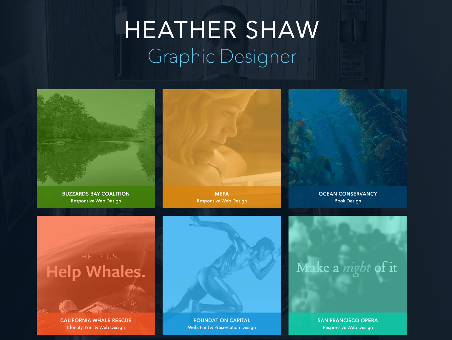 graphic designer website, heather shaw website portfolio