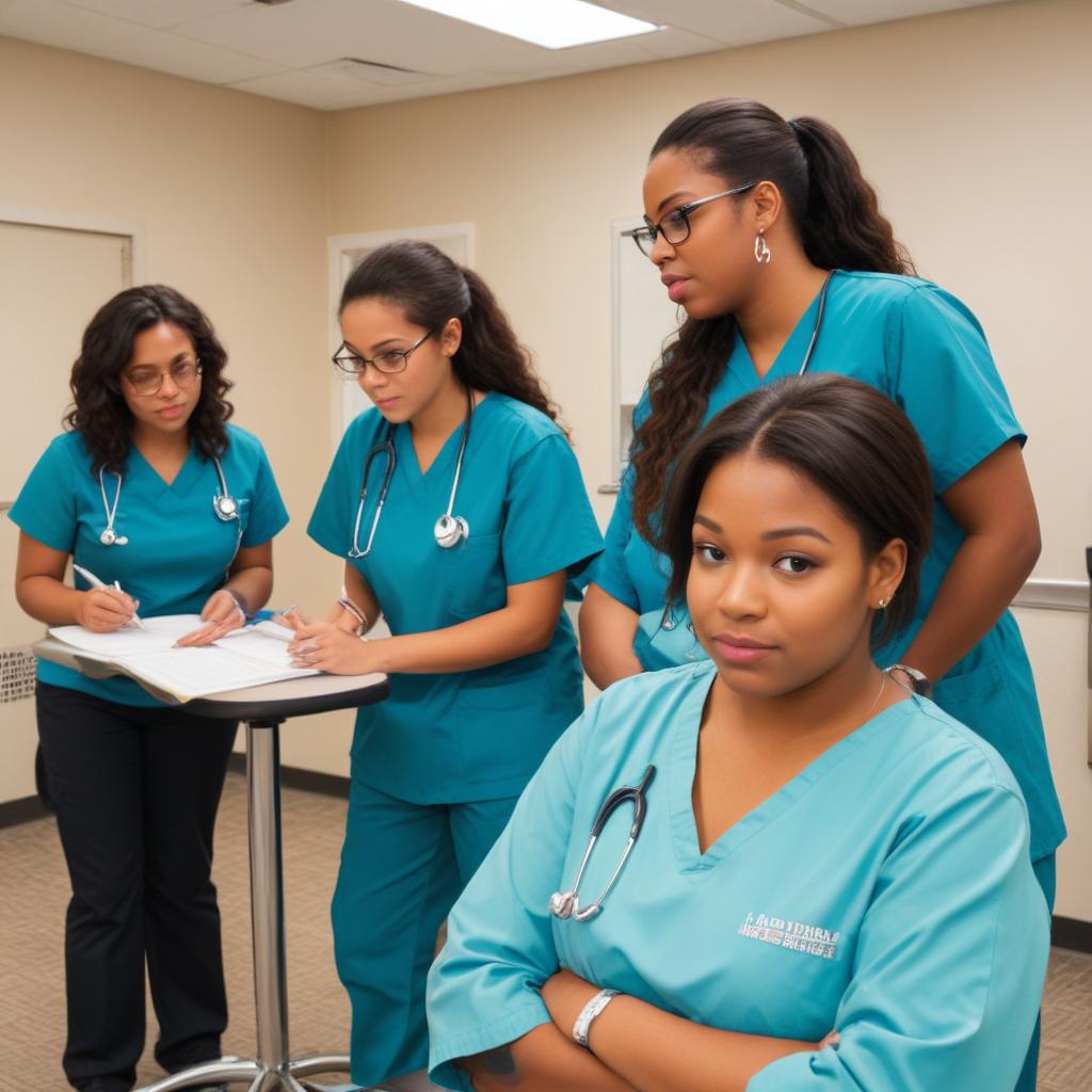 clinical team leader with assistant students 