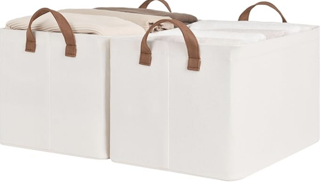 natural cloth storage boxes