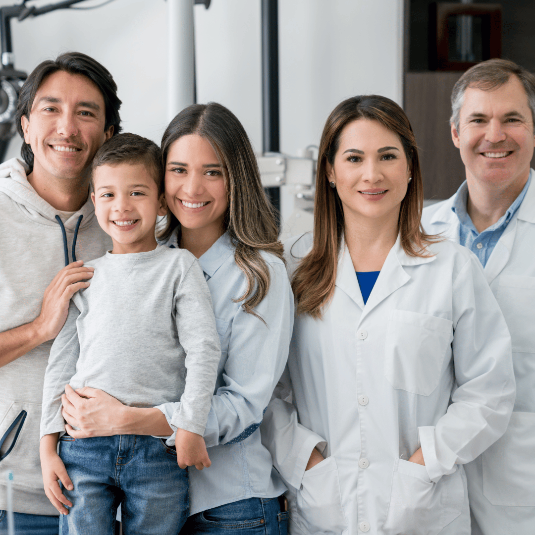 Dentists with child