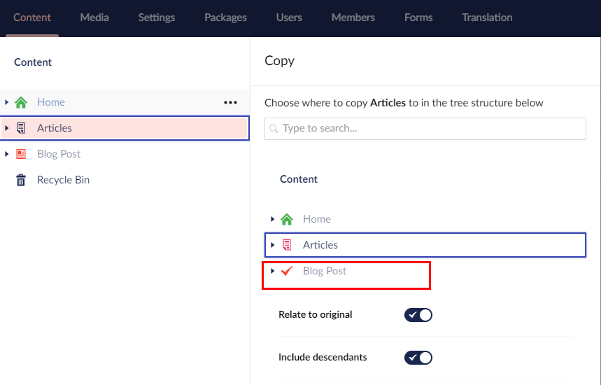 Copy Option 1
