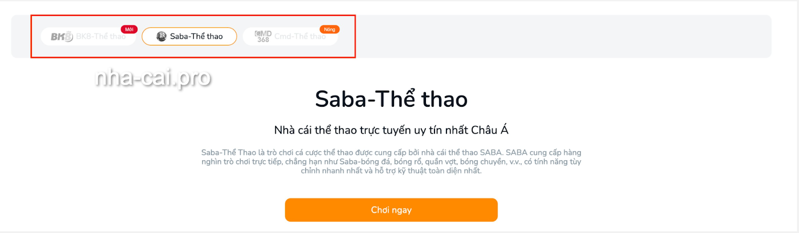 saba thể thao