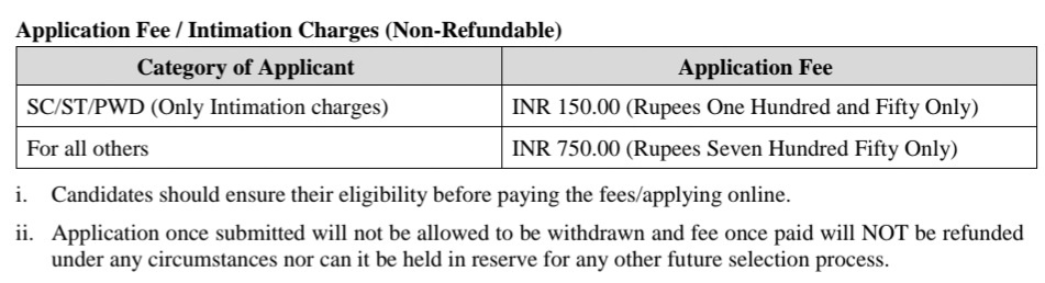 India Post Payments Bank Recruitment 2024 application fees details 