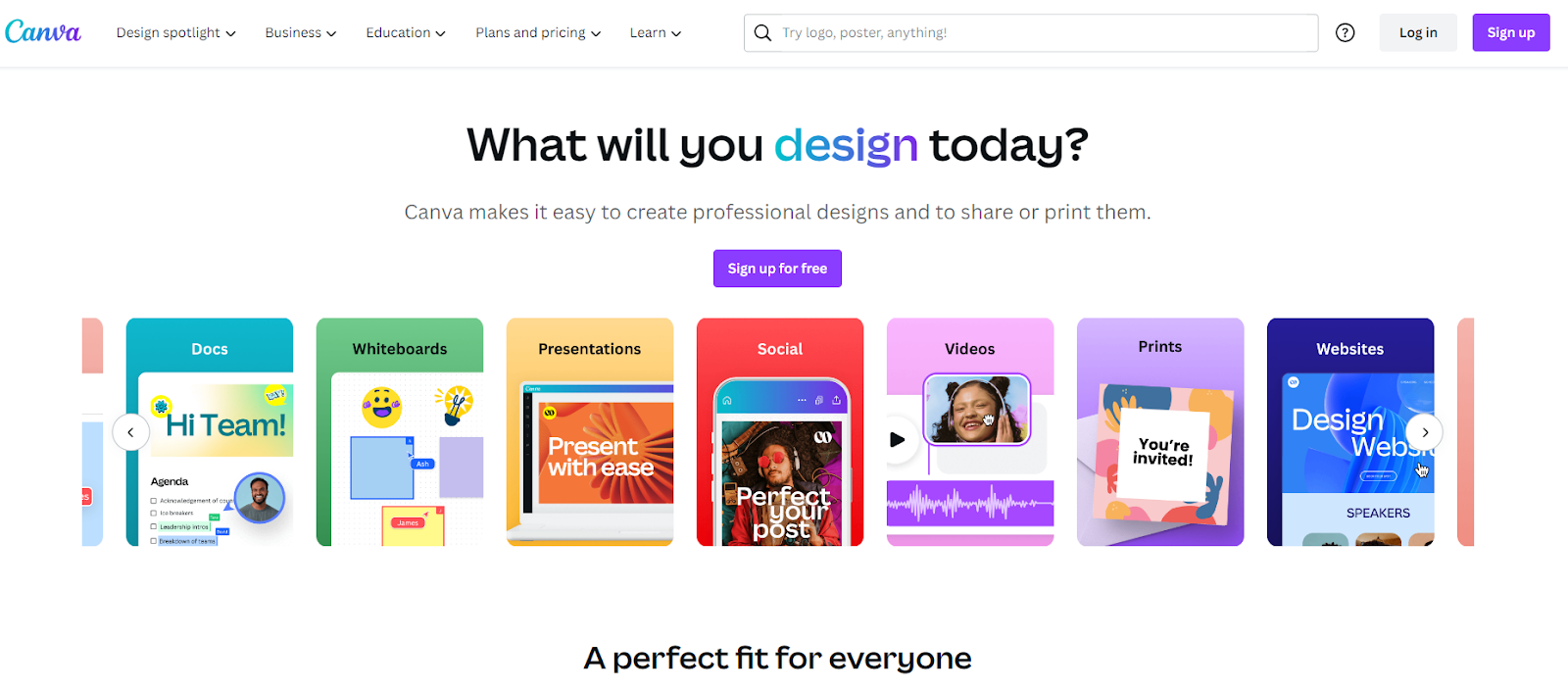 Canva is your ultimate design companion, providing a web-based AI-powered design platform that enables even non-designers to create professional-looking designs effortlessly.