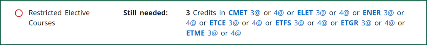 Image showing wild card course example