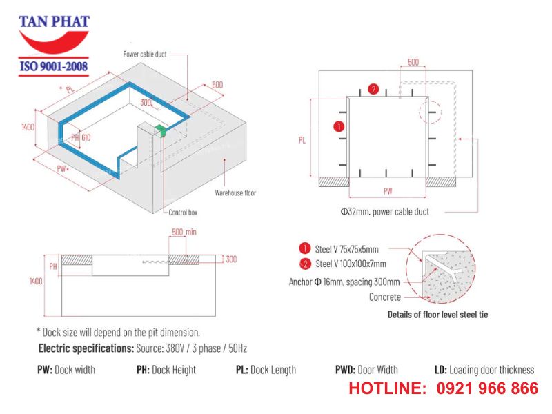 Bản vẽ hố dock- hố bê tông