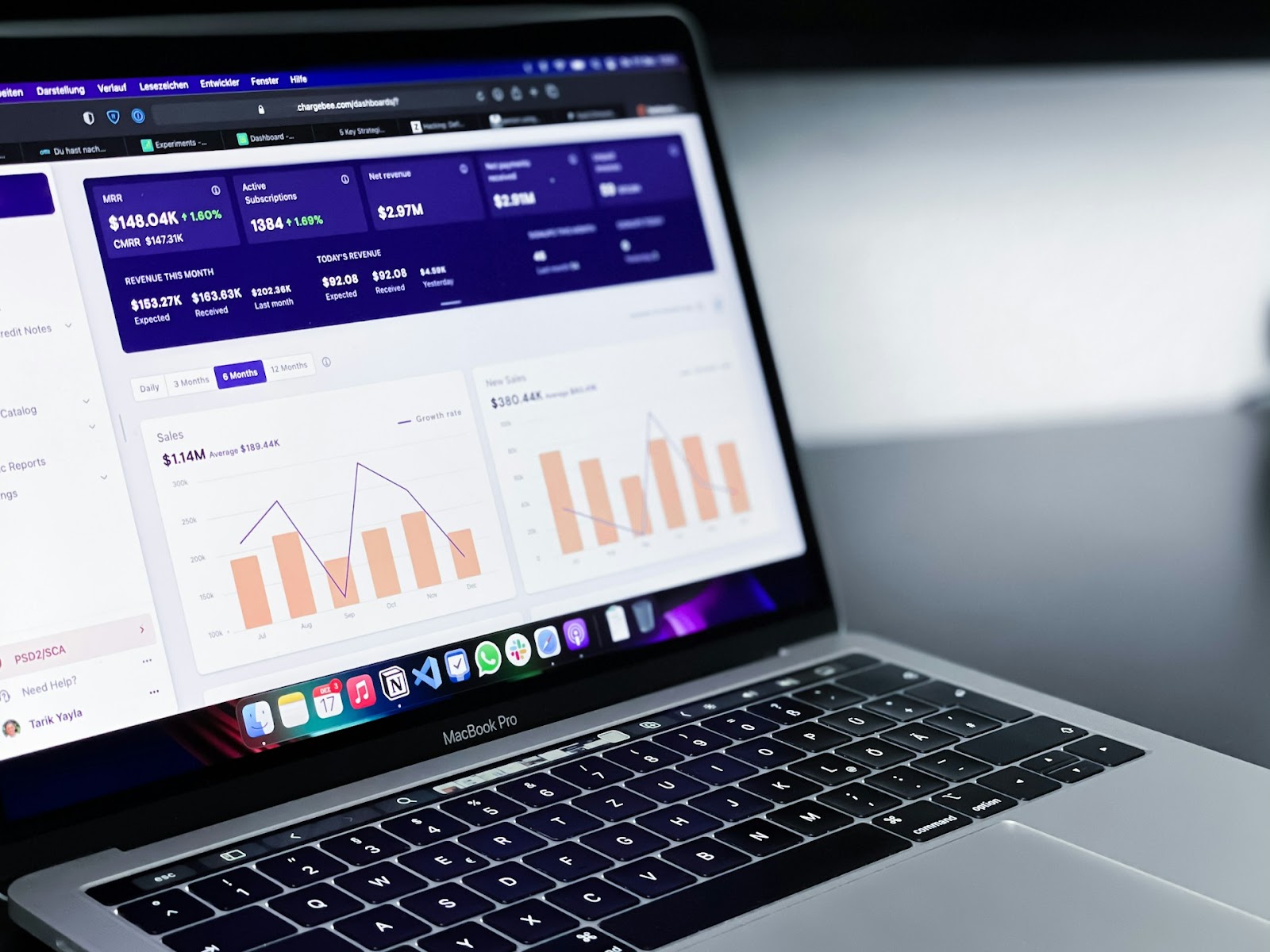 A laptop showing analysis of data to amplify business’s capabilities.