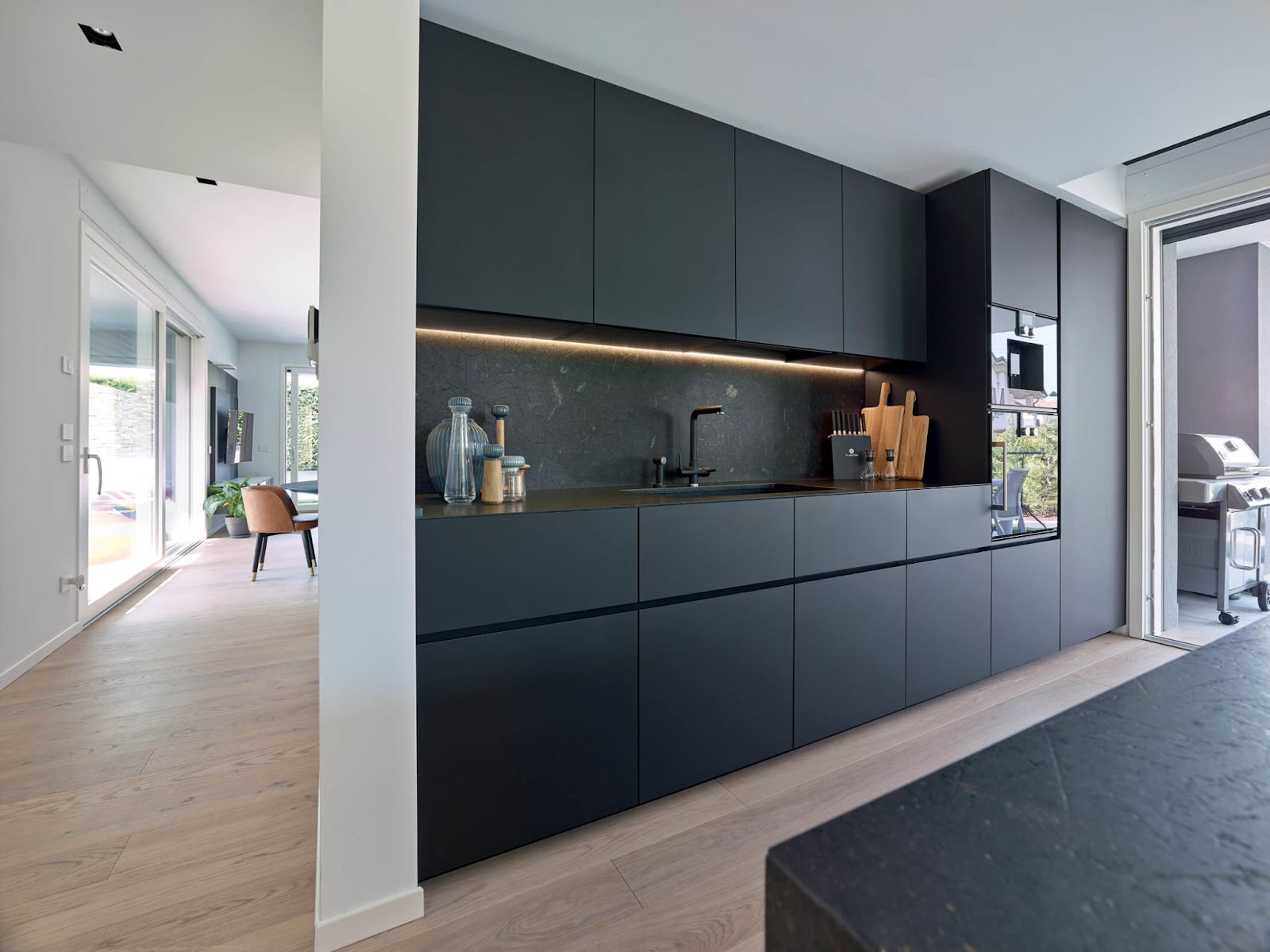 dark grey cabinets in timeless cincinnati kitchen