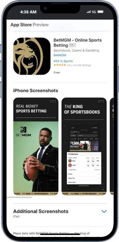 Get BetMGM app for sports