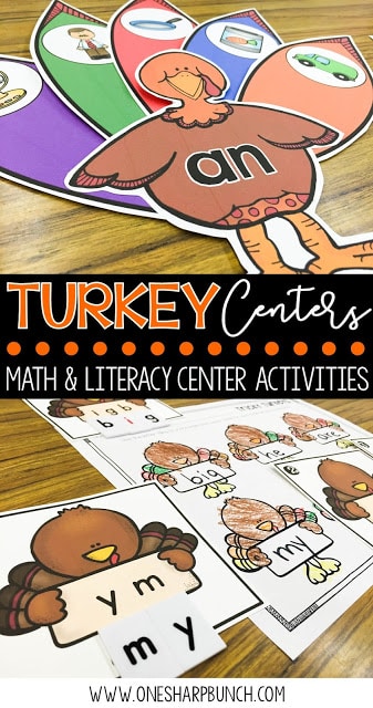 FREE turkey life cycle activities, including pocket chart sentences. Perfect for Thanksgiving centers and turkey time! Keep your kiddos engaged with these turkey activities, adorable turkey crafts and turkey centers!