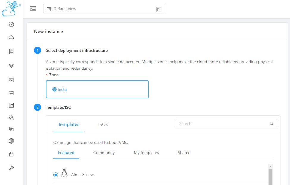 creating VM in Apache CloudStack - StackBill Cloud Management Portal