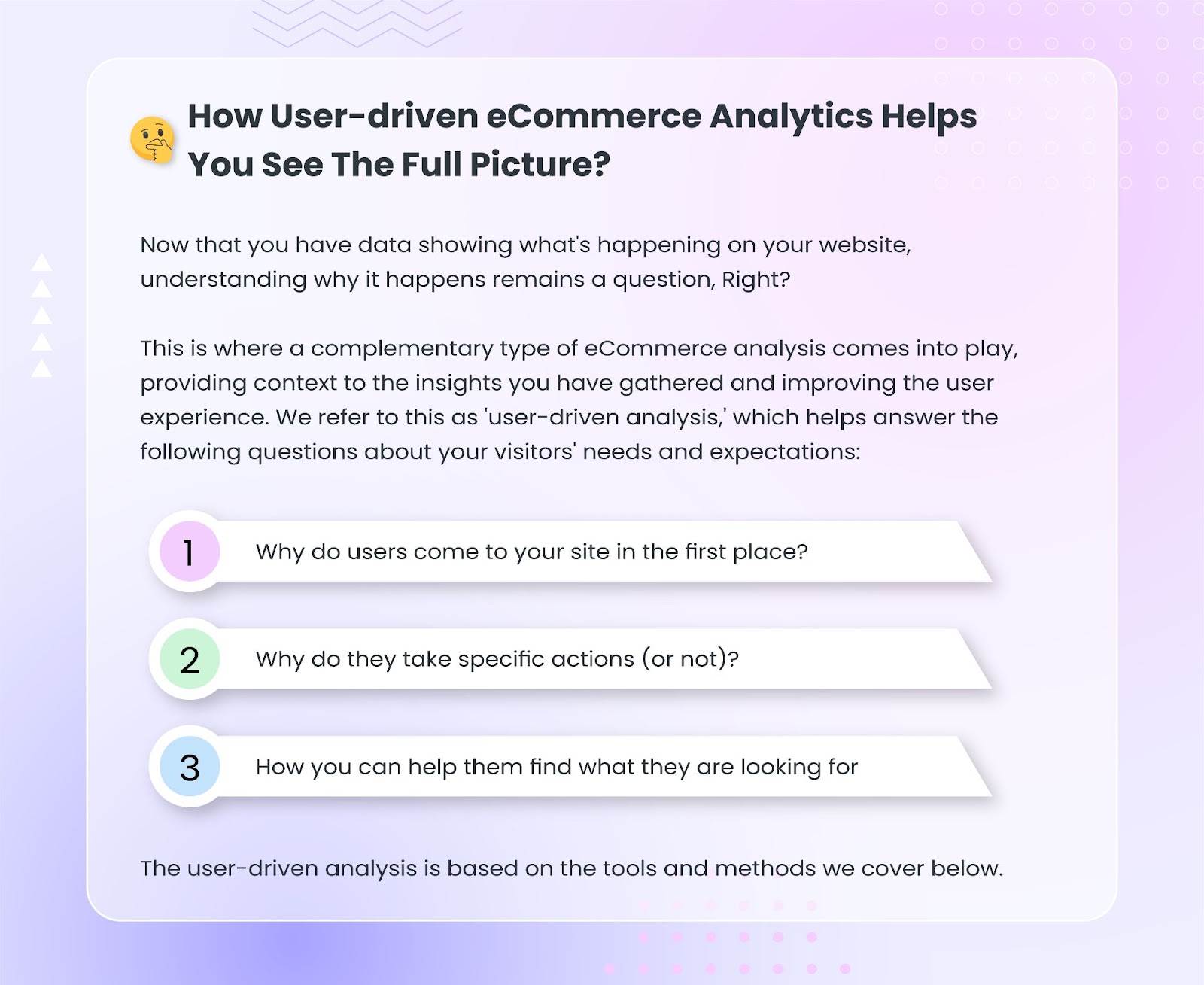 How user-driven eCommerce analytics helps you see biger picture