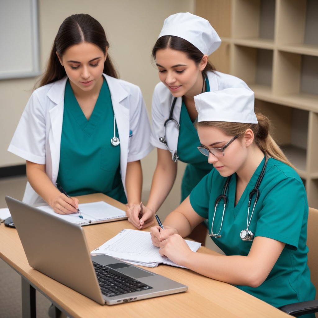 Nursing students writing case report 