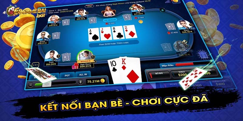 Tạo nhóm chơi game cùng bạn bè tại 68 game bài
