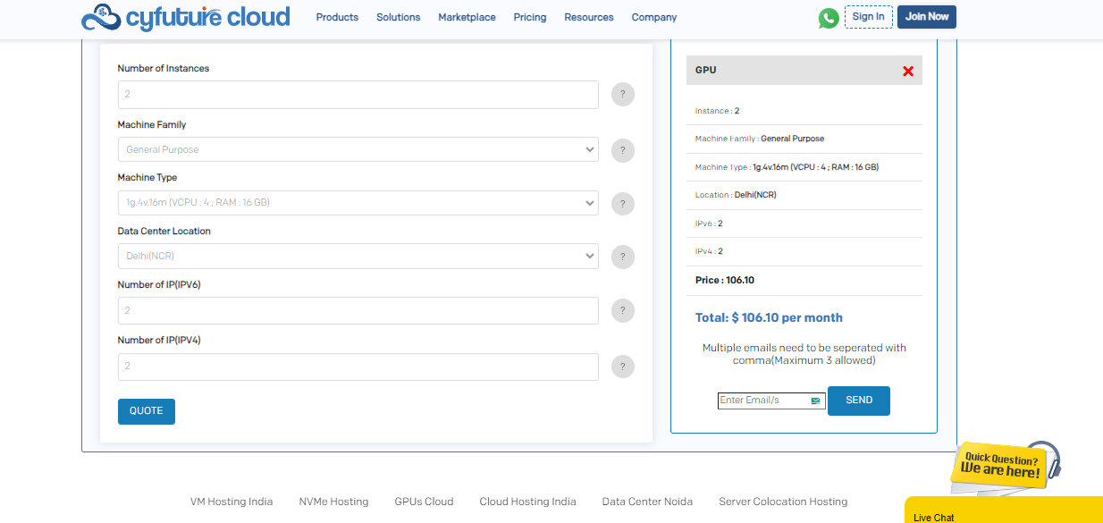 Cloud Cost Calculator