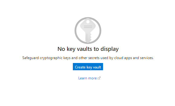 create key vault