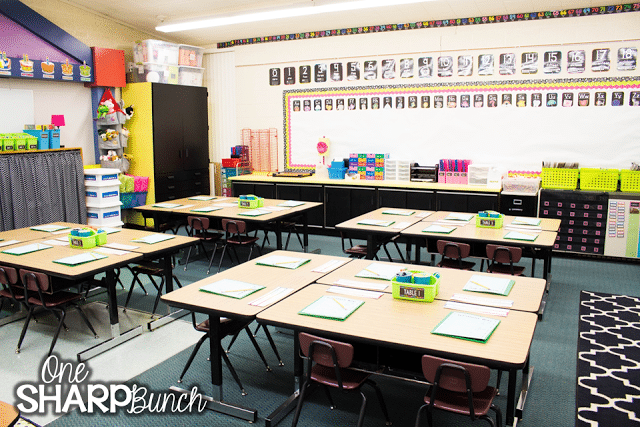 Check out this classroom reveal with the brightly colored classroom décor and the amazing classroom organization! Everything has a place! So many classroom ideas to get you organized for back to school!