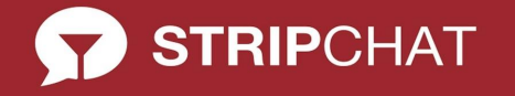 stripchat logo against red backdrop