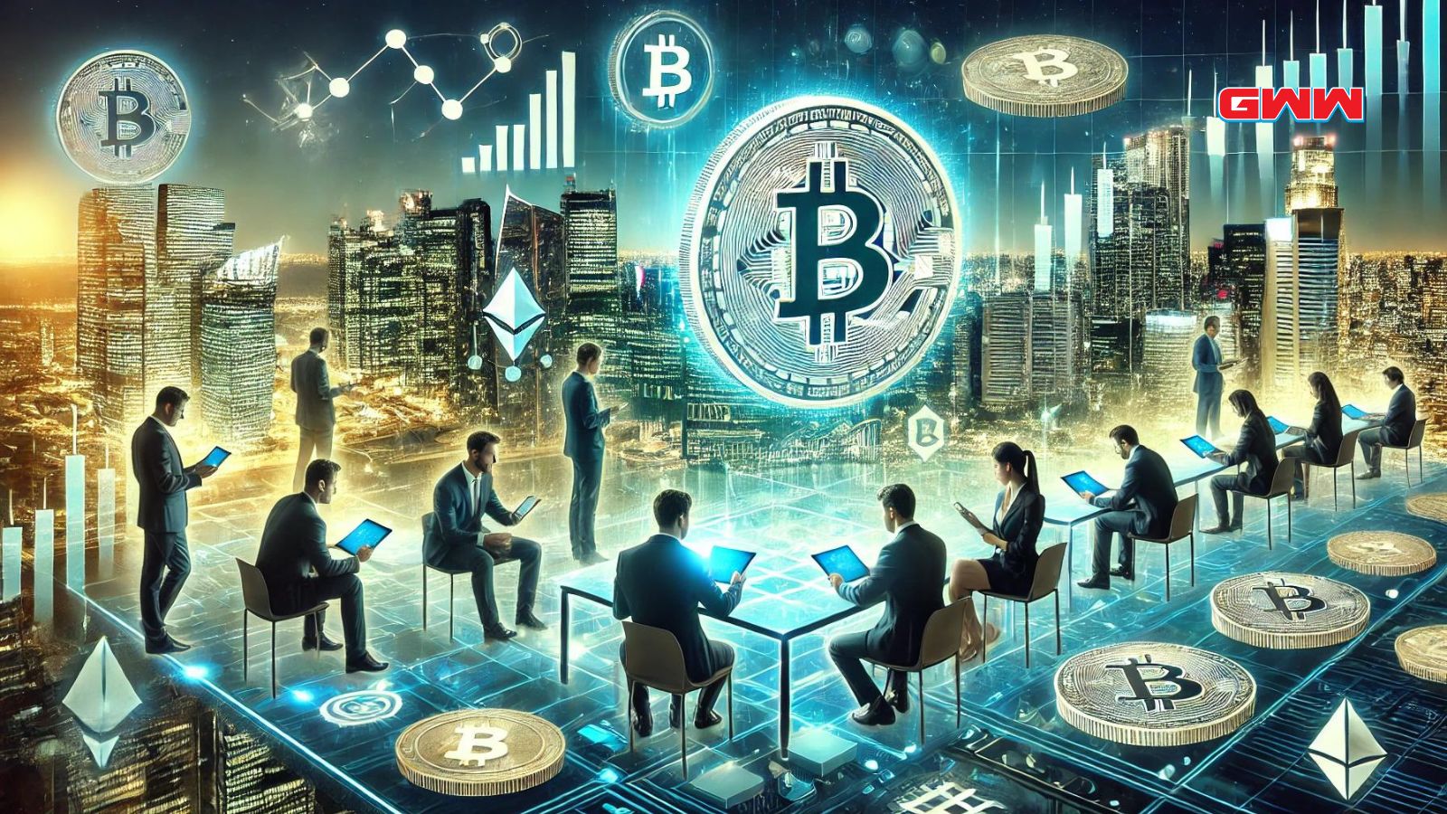 A widescreen image depicting the appeal of tokenized money market funds