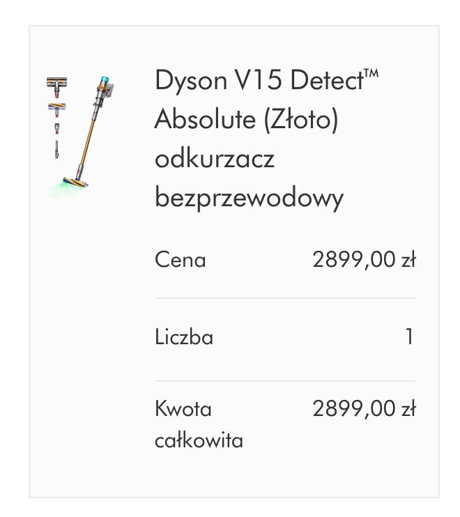 Dyson kod rabatowy akcesoria o wartości 400 zł