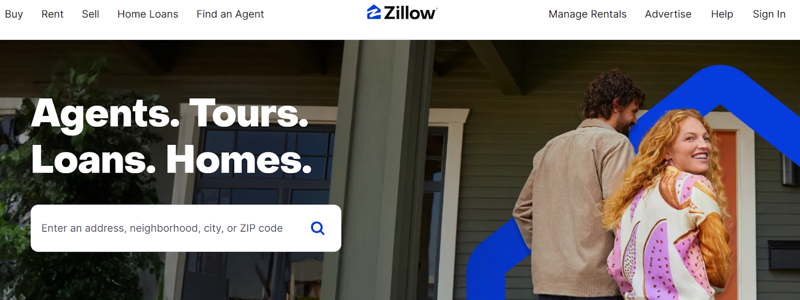 Zillow homescreen