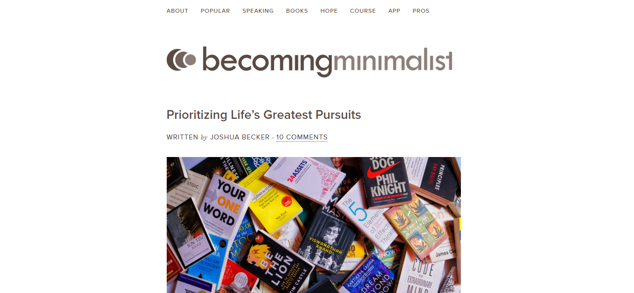 Becoming Minimalist - a blog about life