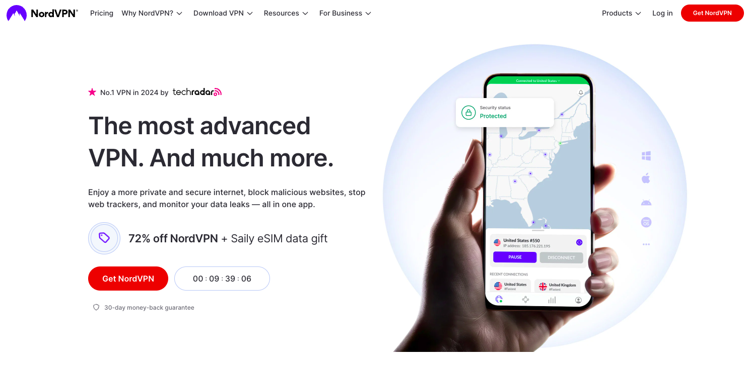 NordVPN: The most advanced VPN. And much more.