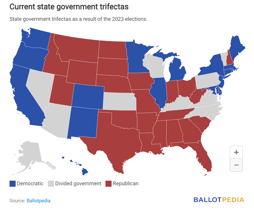 Trifecta changes in 2022 and what to expect in 2024 – Ballotpedia News