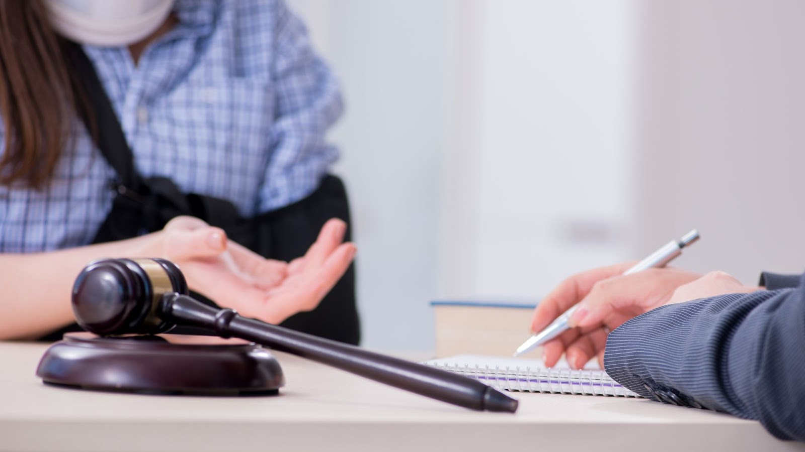 attorney consulting with an injured person