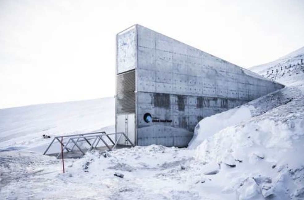 Cmara Global de Sementes de Svalbard, localizada na Noruega, tem como objetivo preservar a diversidade gentica das plantas de cultivo mais importantes do mundo  Foto: ANNA-KARIN NILSSON/EXPTT NYHETSBYRNTT News Agency via AFP