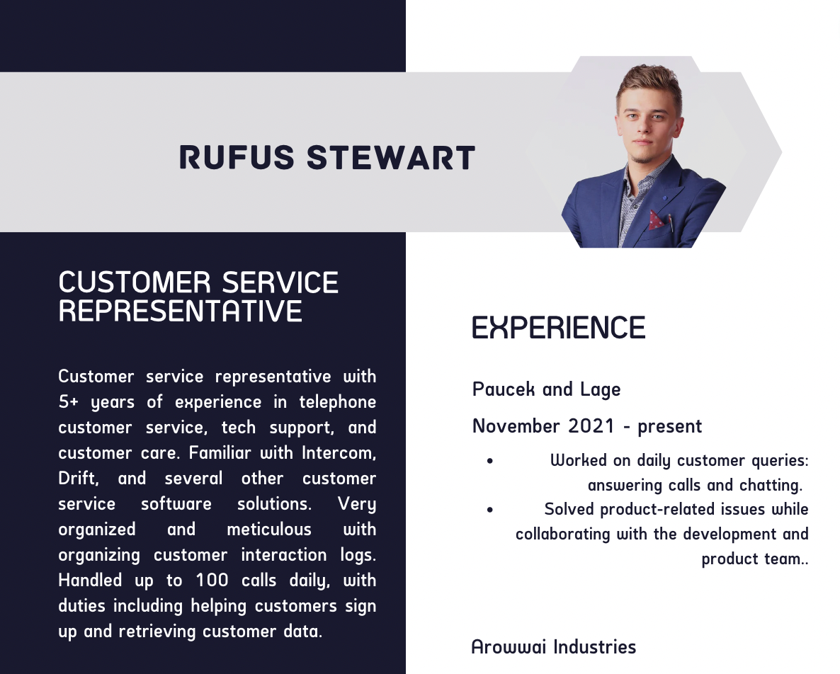 Personal bio examples for resume