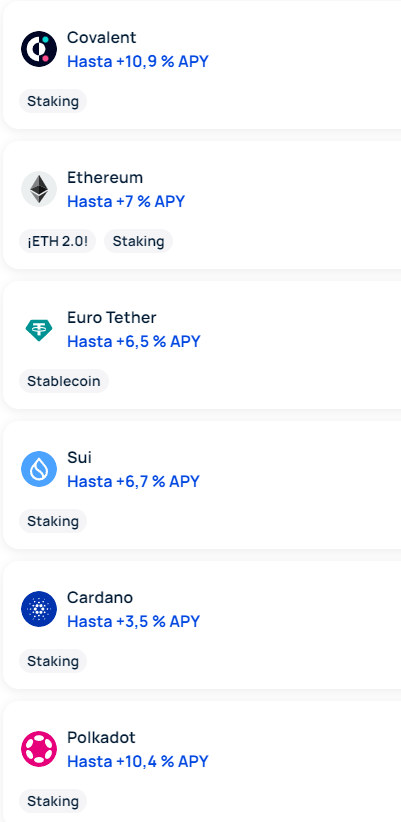 Programa de staking de Bit2Me