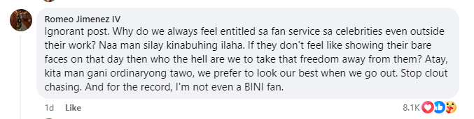 facebook comment about the bini airport issue