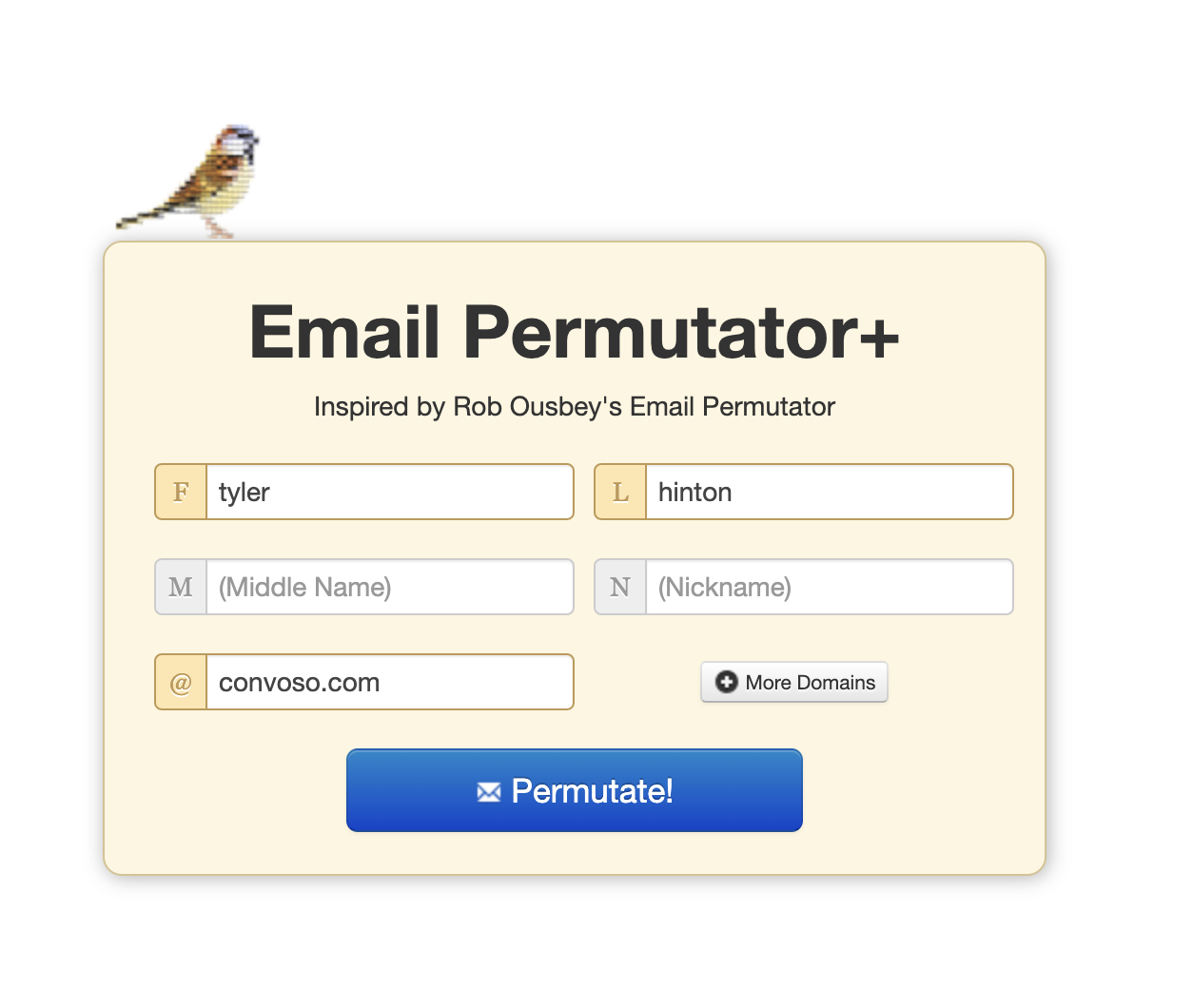 Steps showing to find out the business email using a free look such as Metric Sparrow